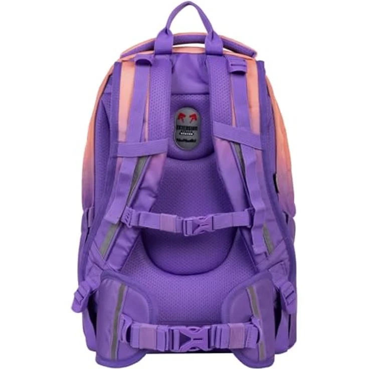 McNeill Schulrucksack Milo, Polyester mit Stift- und Steckfächern, Trinkflaschen-Taschen und Haken zum Aufhängen, blau – Bild 3