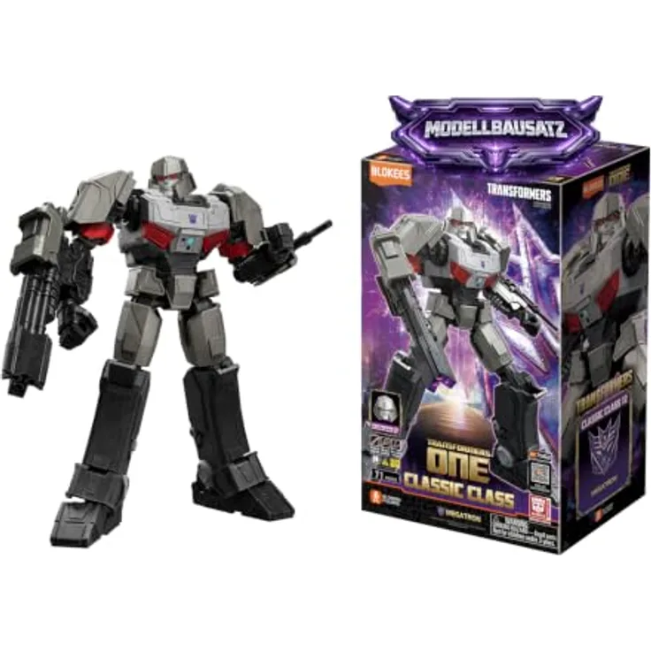 Blokees Transformers Megatron D-16, Bausatz bewegliche Figur mit 71 Teilen und beleuchteten Augen, 12,5 cm