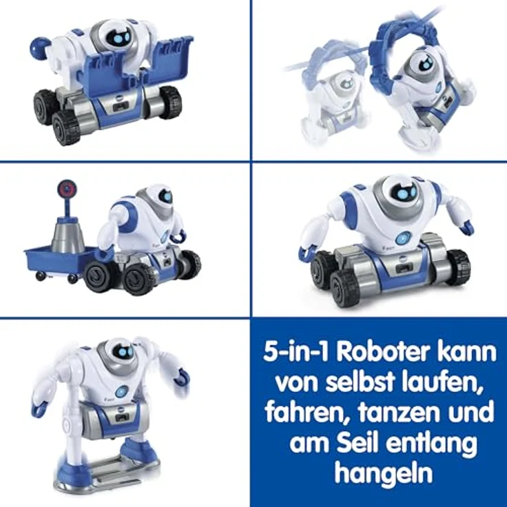 VTech V-Bot – 5-in-1 Roboter mit motorisierten Funktionen und spannenden Missionen – Für Kinder von 5-12 Jahren – Bild 3