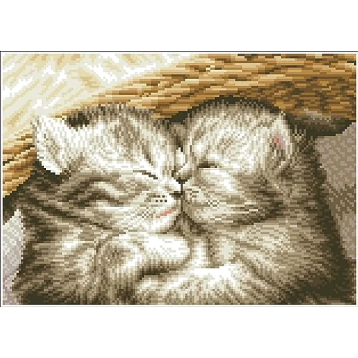 DIAMOND DOTZ DQ8.023 - Original 5D Diamond Painting Squares Set Katzen Babys, Kreativset mit 17.050 quadratische Diamant Mosaiksteinen, Malset ca. 29,5 x 41,5 cm für Erwachsene und Kinder ab 8 Jahren