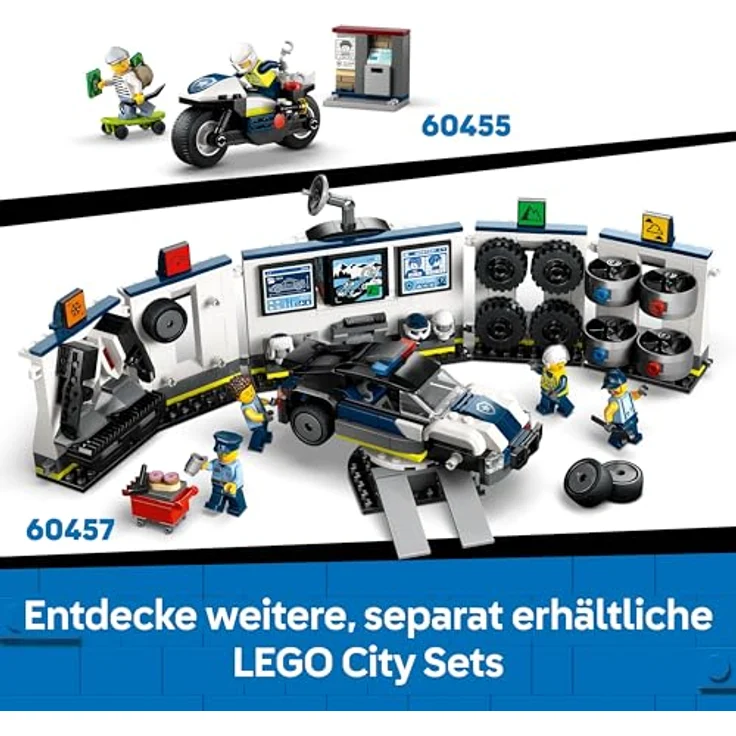 LEGO City 60456 Verfolgungsjagd im Polizeiboot, Spielset mit 264 Teilen, inklusive 3 Mini-Figuren und schwimmenden Booten, mehrfarbig – Bild 7
