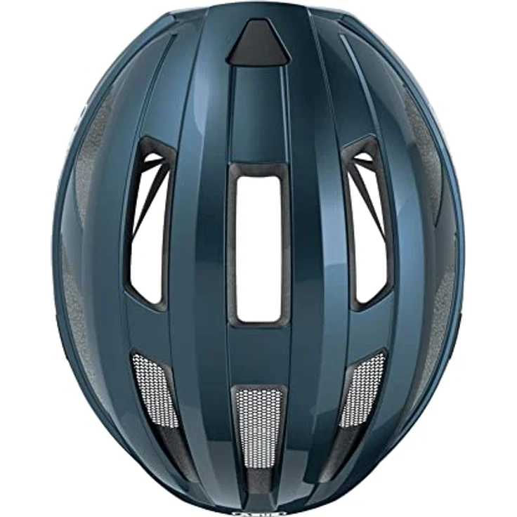 ABUS Rennradhelm Macator - Sportiver Fahrradhelm für Einsteiger - auch für Zopfträger/-innen - für Damen und Herren - Dunkelblau Glänzend, Größe L, L (58-62 cm) – Bild 4