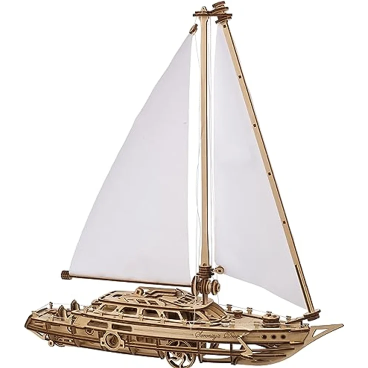 UGEARS Serenitys Traum Segelschiff Modellbausatz - Holzpuzzle 3D Schiff für DIY Liebhaber – Bild 1
