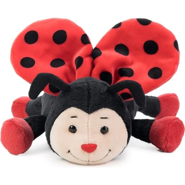 Schaffer Plüsch Marienkäfer „Bolle“, Kuscheltier Glückskäfer, weich & flauschig, waschbar, Größe M, 19 cm, schwarz-rot – Bild 2
