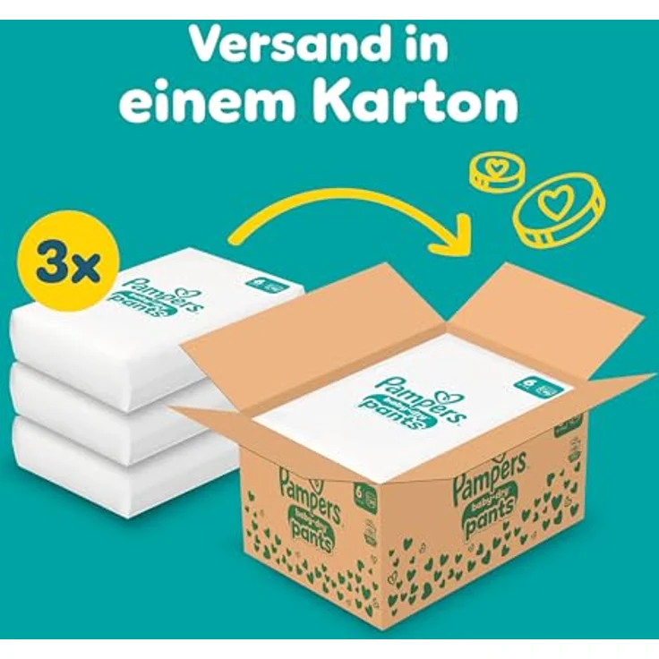 Pampers Baby-Dry Windeln Pants Größe 6, 14kg-19kg, 138 Stück, 360° Fit gegen Auslaufen – Bild 2
