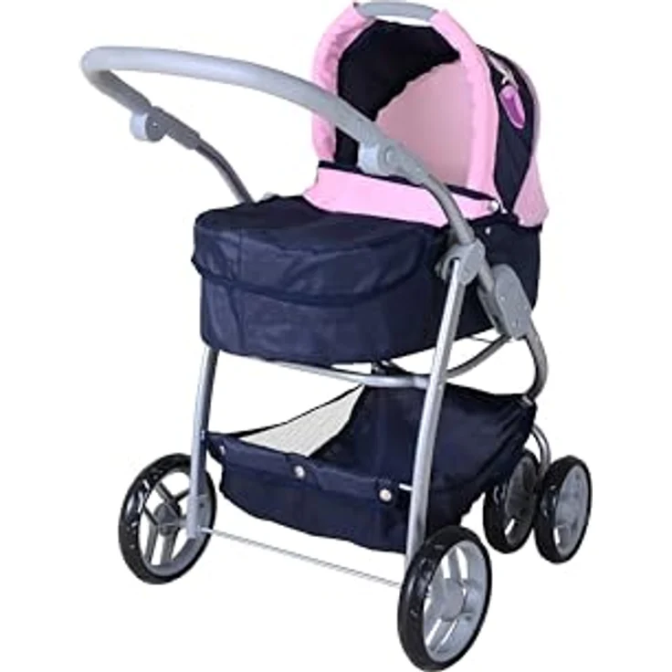 Knorrtoys® Kombi-Puppenwagen Coco, mit Baby-Wannenaufsatz und Sportsitz, höhenverstellbarer Schieber, princess blue – Bild 17