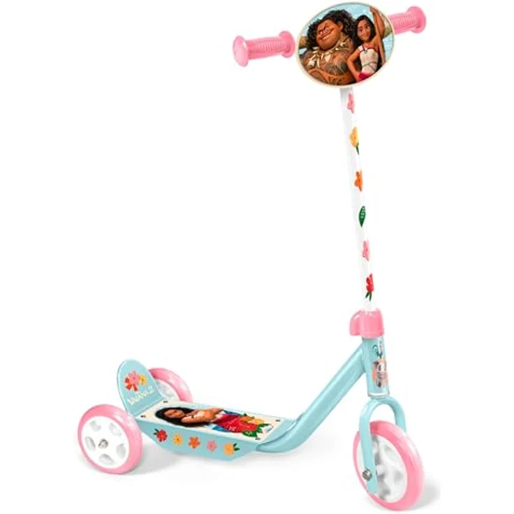 Disney Dreiradroller Vaiana, Stabiler Scooter für Kinder von 6 bis 10 Jahren, Mehrfarbig – Bild 1