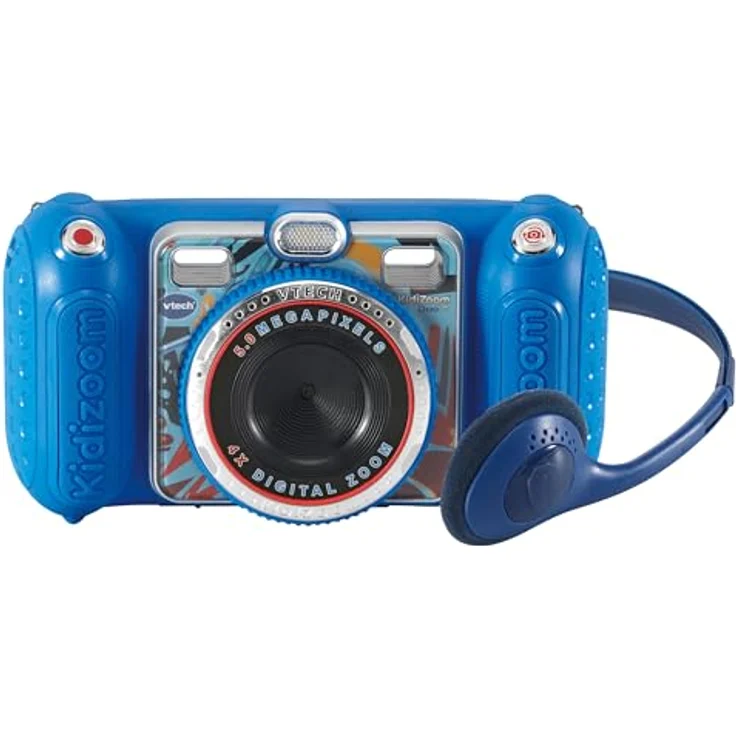 VTech KidiZoom Duo Pro, Kinderkamera mit 5.0 MP Dual-Kameras, 256 MB Speicher, interaktiven Funktionen und Tragetasche, Sommerbundle – Bild 2