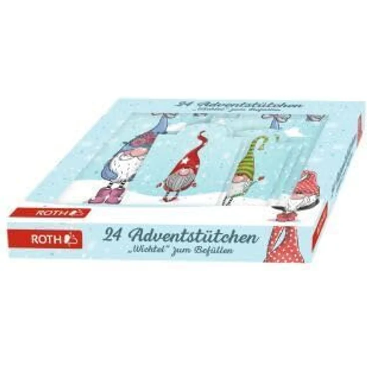 ROTH Adventskalender zum Befüllen - 24 Adventstütchen "Wichtel" mit 24 Tüten zum befüllen – Bild 4