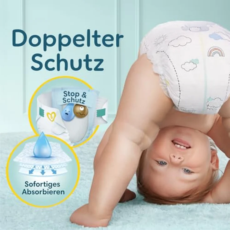 Pampers Premium Protection Windeln Gr. 4 Maxi (9-14 kg), Monatsbox mit 174 St. – Bild 4
