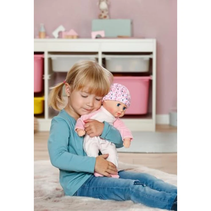 Baby Born Babypuppe Anna Rosé, 36 cm mit weichem Stoffkörper und Schlafaugen, inkl. Strampler und Mütze – Bild 5