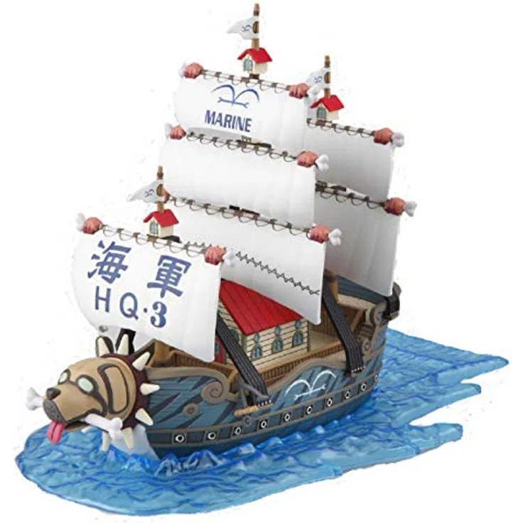 BANDAI Grand Ship Collection: Garp's Warship (One Piece), hochdetaillierter Steckbausatz aus Spritzguss, mehrfarbig – Bild 2