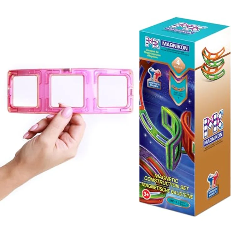 MAGNIKON Magnetische Bausteine Ersatzset, Kompatibel mit Standardgröße, Fördert Kreativität und Lernspiele, Sicheres Kinderspielzeug ab 3 Jahre – Bild 1