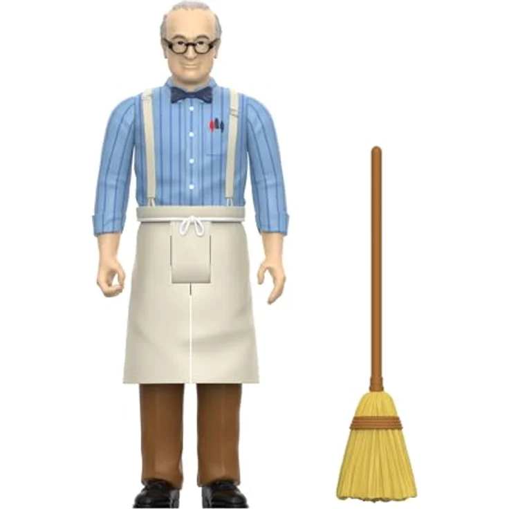 Super7 Sesamstraße Mr. Hooper, 9,5 cm große Actionfigur mit Besenzubehör für Sammelfreunde – Bild 2