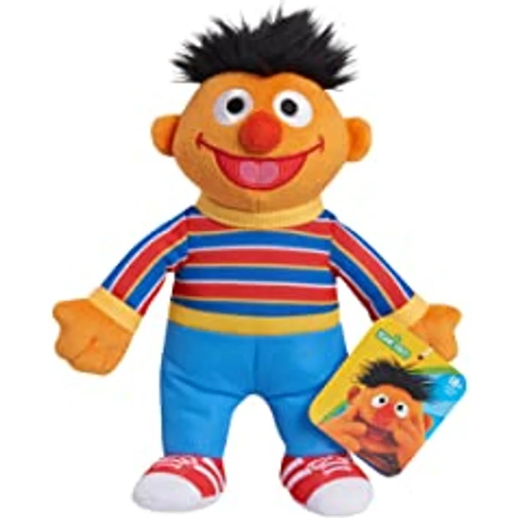 Just Play Plüsch Sesamstrasse Ernie, 8 Zoll, weiches Kuscheltier aus recycelten Materialien – Bild 2