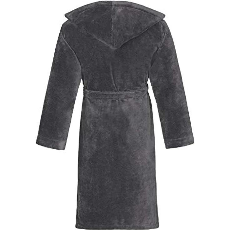 Bugatti Roberto, Kapuzen-Bademantel für Herren aus Microfaser, graphit, 50% Baumwolle, 50% Polyester – Bild 2