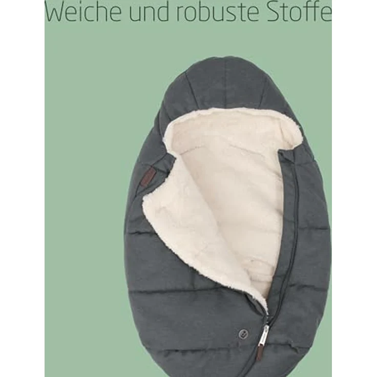 Maxi-Cosi Fußsack für Babyschalen, waschmaschinenfester Fußsack in Twillic Graphite, für alle Maxi-Cosi Babyschalen geeignet, weiche und robuste Stoffe, einfacher Ein- und Ausstieg – Bild 4