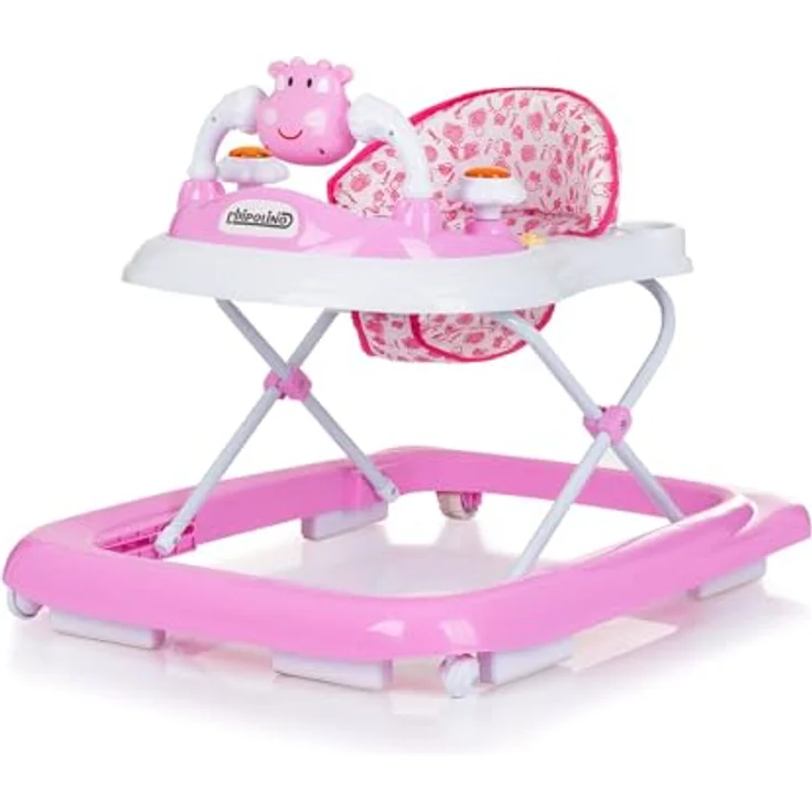 Chipolino Lauflernhilfe Little Cow Räder Stopper Höhenverstellbar Musik Licht, Farbe:rosa – Bild 3