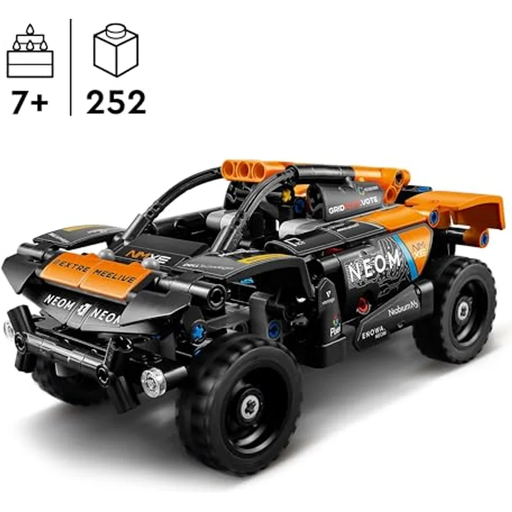 LEGO Technic NEOM McLaren Extreme E Race Car Set, Auto-Spielzeug mit Rückziehmotor für Kinder, baubares Aufziehauto, Technik-Geschenk für Jungs und Mädchen ab 7 Jahren 42166 – Bild 2
