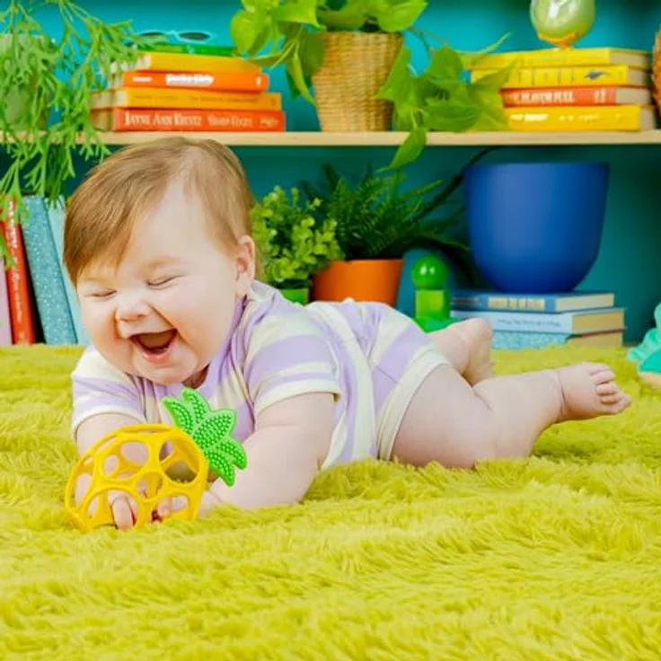 Oball Teether My Own™ Beißring, leichter Zahnungshilfer in Ananas-Design, 1 St. – Bild 3