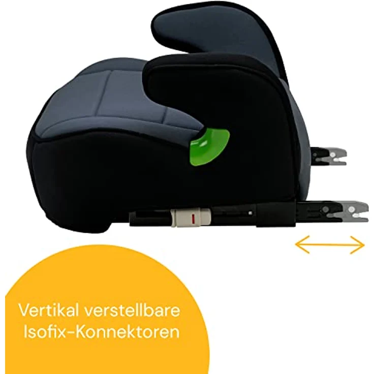 Osann Autokindersitz Osann Junior Isofix mit Gurtfix, Kinderautositz (15-36 kg), Modernes Design, Nero – Bild 6