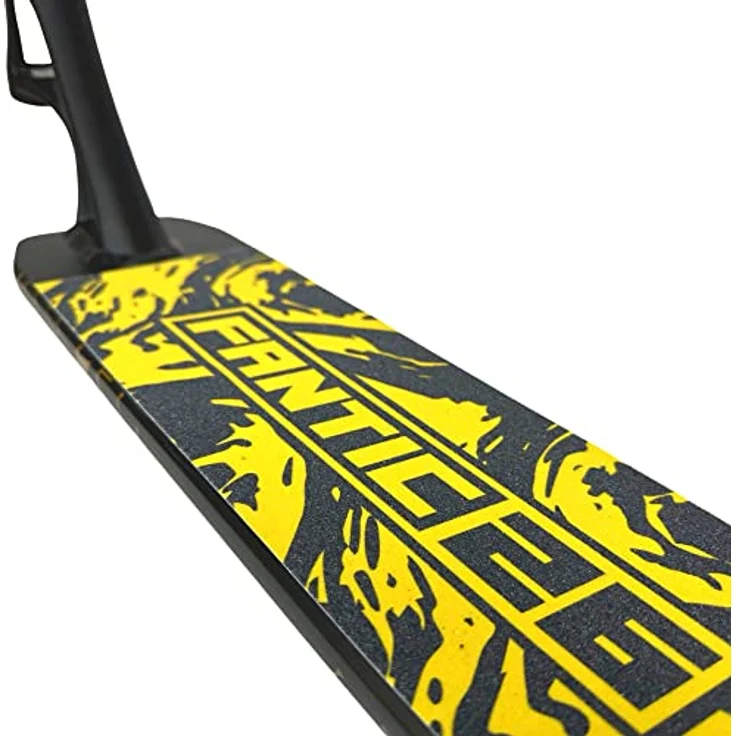 Fantic26 Stuntscooter Fantic26 Stunt-Scooter Griptape 58,5cm x 15,5cm Swirl Schwarz/Gelb, reißfestes/wasserfestes PVC Material, optimaler Grip, F26 Logo – Bild 5