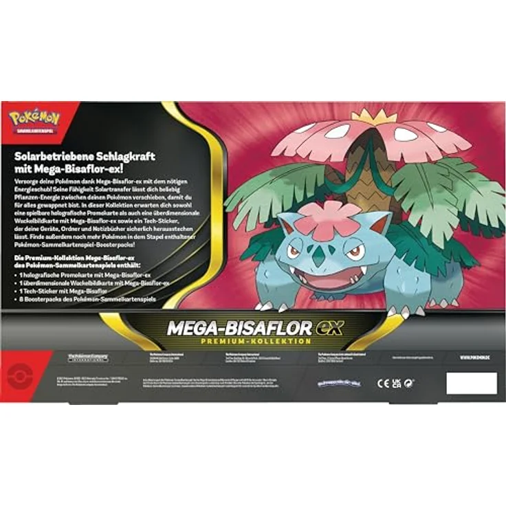 Pokémon Premium-Kollektion Mega-Bisaflor-ex, holografische Promokarte & 8 Boosterpacks – Bild 4