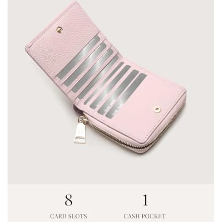 Lazarotti Bologna Leather, Kinderportemonnaie aus genarbtem Leder mit 2 Münzfächern und 6 Kartenfächern, schwarz – Bild 3
