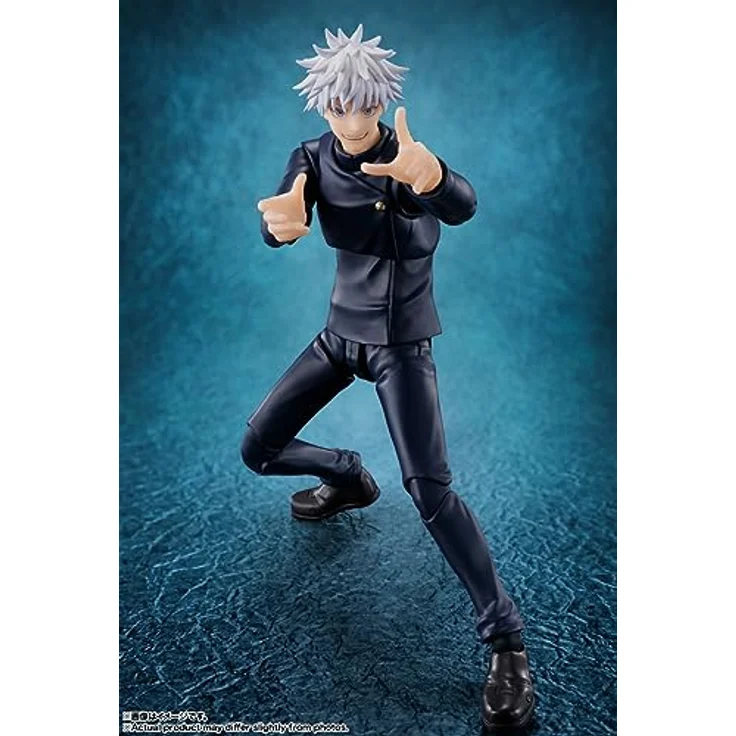 TAMASHII NATIONS - Jujutsu Kaisen - S.H.Figuarts - Satoru Gojo: Jujutsu Technical High School, Sammelfigur mit 4 optionalen Ausdrücken und Handyzubehör, schwarz – Bild 4