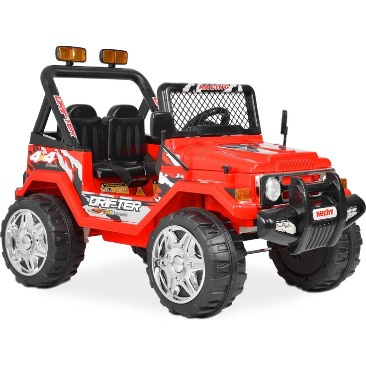 HECHT 53185 Kinder Elektroauto Jeep mit Fernbedienung | 2 x 45 W Motor | max. 6,8 km/h | bis 30 kg | Radio AUX USB