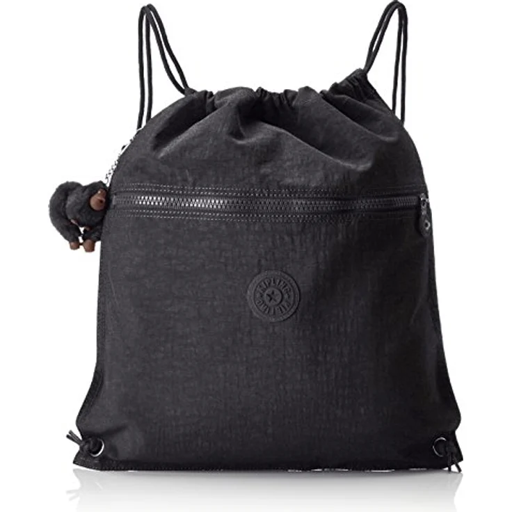 Kipling SUPERTABOO, Beutel mit Kordelzug, Multifunktional, Wasserabweisend, 45 cm, 15 L, 0.24 kg, True Black – Bild 1