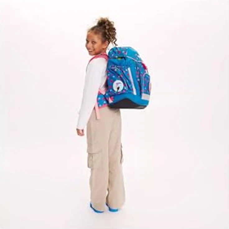 ergobag Schulrucksack Maxi (5tlg), ergonomisch, 100% recyceltes PET, mit Federmäppchen und Sportrucksack, blau – Bild 8