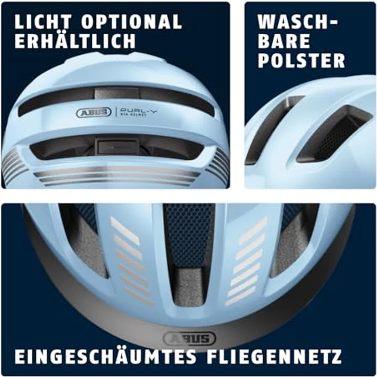ABUS Fahrradhelm PURL-Y – NTA-Schutzhelm für E-Bike und S-Pedelec – Hellblau, Größe L – Bild 4