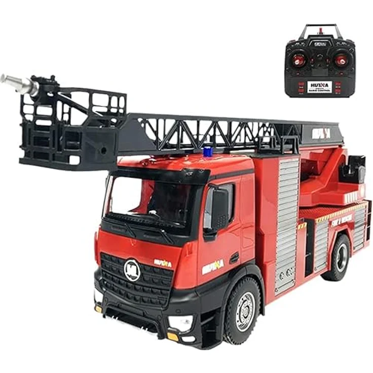 COIL RC-Feuerwehr, Ferngesteuertes Feuerwehrauto 1:14, 2,4 GHz, LED, Sound, 22 Kanäle, Rot – Bild 3