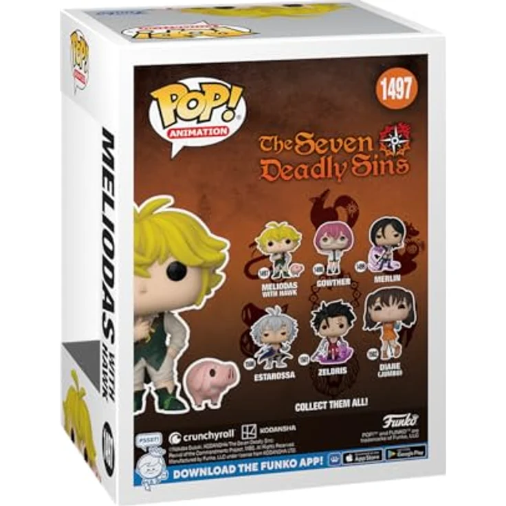 Funko POP! & Buddy: Sieben Todsünden - Meliodas mit Hawk - Sammelfigur aus Vinyl - Offizielle Merchandise - Ideale Sammler-Größe - Hochwertiges Material - Perfektes Geschenk für Anime-Fans, 9,5 cm - Funko – Bild 3