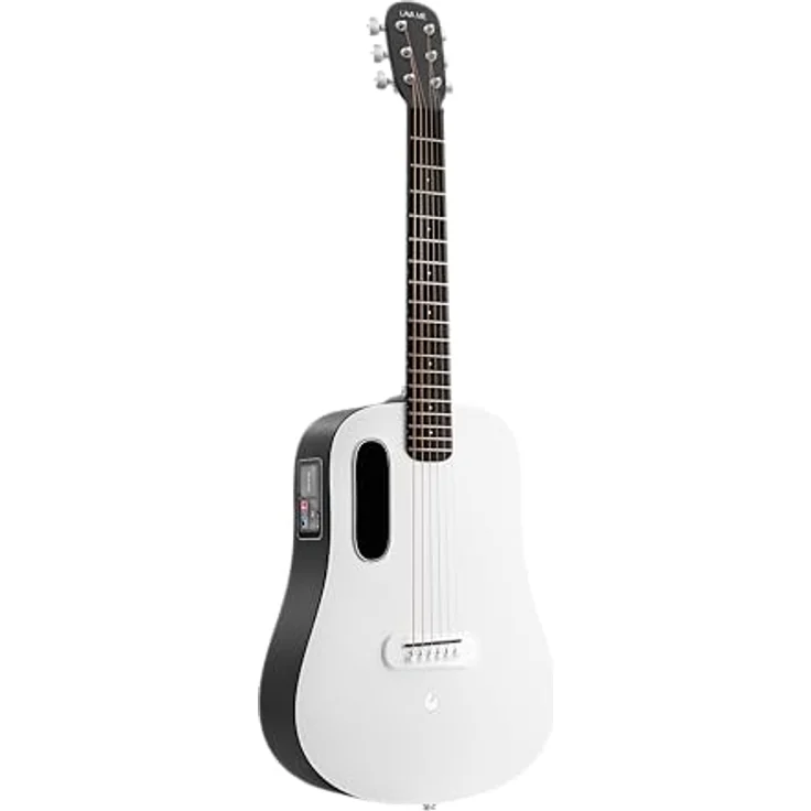 Lava Music ME Play 36 Zoll Nightfall, Akustik Gitarre mit HPL-Korpus, wetterfest, Schwarz-Weiß, integrierter Pickup und Touch-sensitive-Technologie – Bild 8
