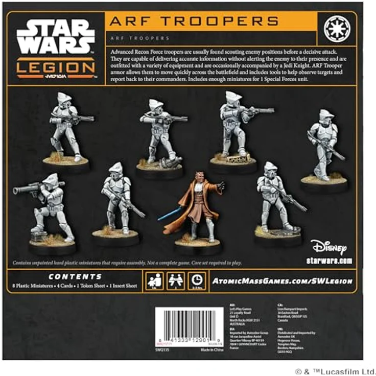 Atomic Mass Games Star Wars Legion - ARF Troopers, 8 Miniaturen mit Aufwertungskarten für die Galaktische Republik – Bild 2