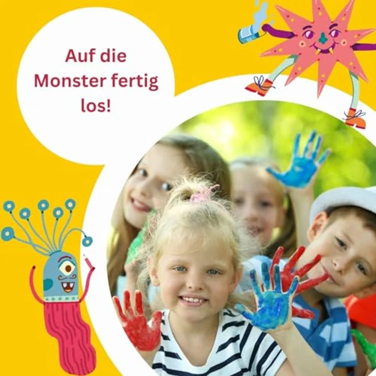 Huch & Friends Mal mal'n Monster 1, Brettspiel zur Monsterzeichnung mit gruseligem Gruselometer – Bild 5