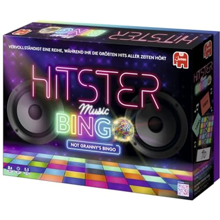 Hitster Hitster Bingo, Musik-Trivia- und Song-Bingo-Spiel mit Disco-Kugel, 225 ikonischen Songs, Einfach zu Spielen - Brettspiel – Bild 2