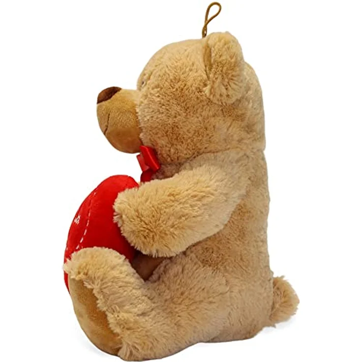 matches21 HOME & HOBBY Plüschfigur Teddybär mit Herz Ich pass auf Dich auf braun 25 cm (1-St) – Bild 2