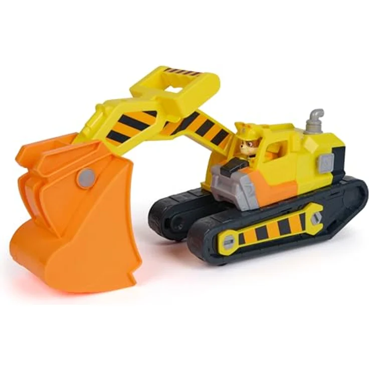 Amigo Rubble Rubbles Deluxe Tool Fahrzeug, 2-in-1 Planierraupe mit 4 abnehmbaren Werkzeugen und 6 cm Rubble-Figur – Bild 3