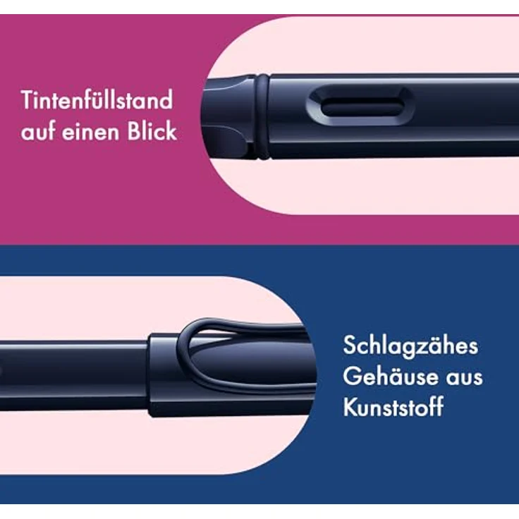 LAMY Füllfederhalter safari, Kultfüller mit Edelstahlfeder in Federbreite M, robuste Konstruktion und ergonomisches Griffstück – Bild 3
