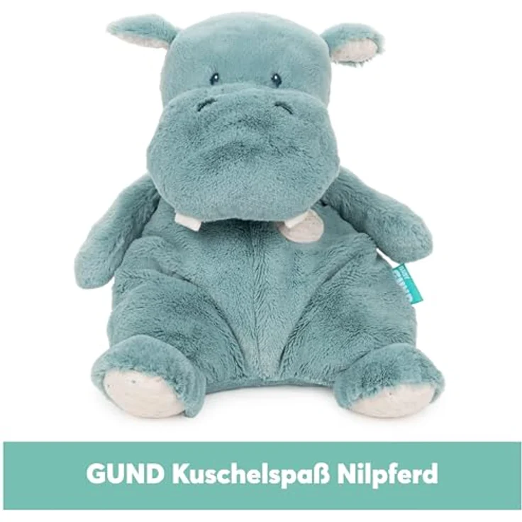 GUND Kuschelspaß Nilpferd - superweiches Plüschtier, ca. 30 cm, für Kinder ab Geburt, roséfarben – Bild 3