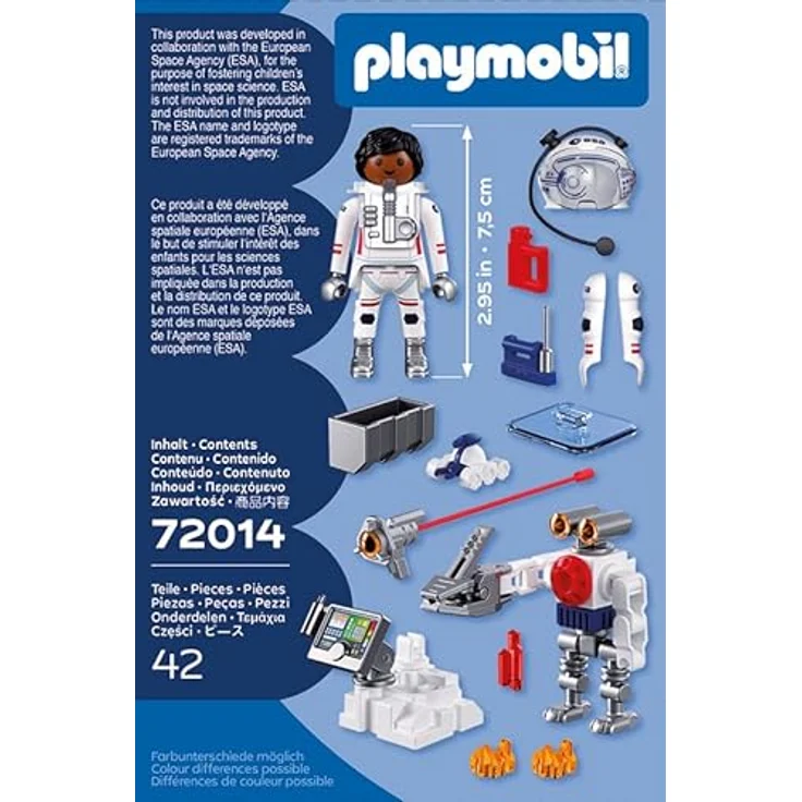 Playmobil® 72014 - Astronaut mit Roboter, entwickelt in Kooperation mit der ESA, für Kinder ab 3 Jahren – Bild 3