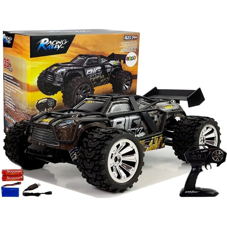 Lean Toys Off-Road SUV, Ferngesteuertes Auto in Braun-Gelb, 1:18, 35 km/h, 2.4G Funk, RTF, 1500 mAh Akku