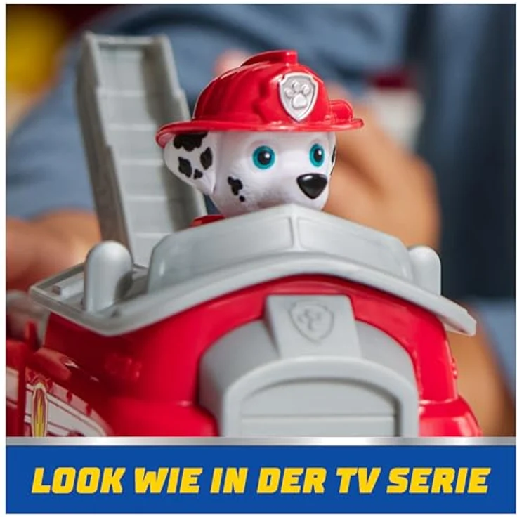 Spin Master PAW Patrol Spielzeug-Auto Marshall, Feuerwehrfahrzeug aus recyceltem Kunststoff, mit Figur im Standard-Maßstab – Bild 9