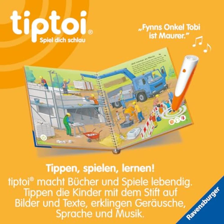 Ravensburger tiptoi® Mein Wörter-Bilderbuch Baustelle, interaktives Buch für Kinder ab 3 Jahren – Bild 4