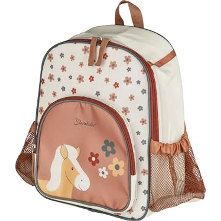 Sterntaler Rucksack Pferd Sunny, Kindergartentasche aus wasserabweisendem Polyester mit Kühlfunktion, beige – Bild 4