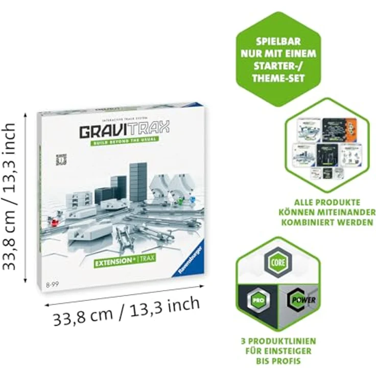Ravensburger GraviTrax Extension Trax - Zubehör für das Kugelbahnsystem. Kombinierbar mit allen GraviTrax Produktlinien, Starter-Sets, Extensions und Elements, Konstruktionsspielzeug ab 8 Jahren – Bild 4
