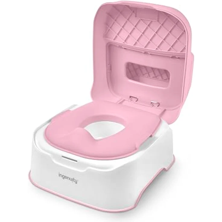 Ingenuity Prepare to Potty 3-in-1 System, Töpfchen, Toilettenaufsatz und Tritthocker, für Kinder ab 18 Monaten, Rosa – Bild 2